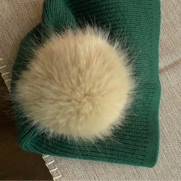 Aritzia Sunday Best Green Pom Pom Snow Day Beanie - Picture 6 of 6